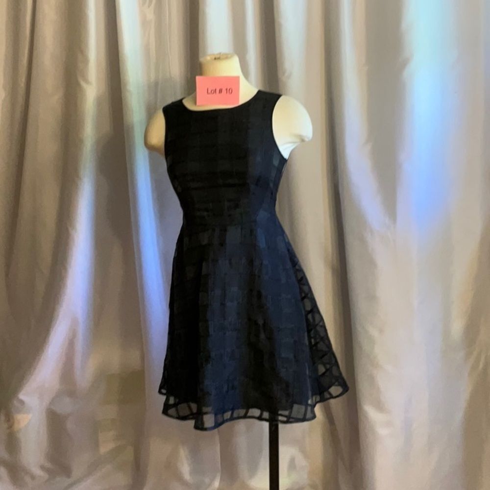 Little black dress with sheer top & matching underlay size 00 by LIMITED PETITE